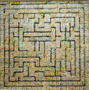 Maze, 16' x 16' Acrylic and Metallic Paint